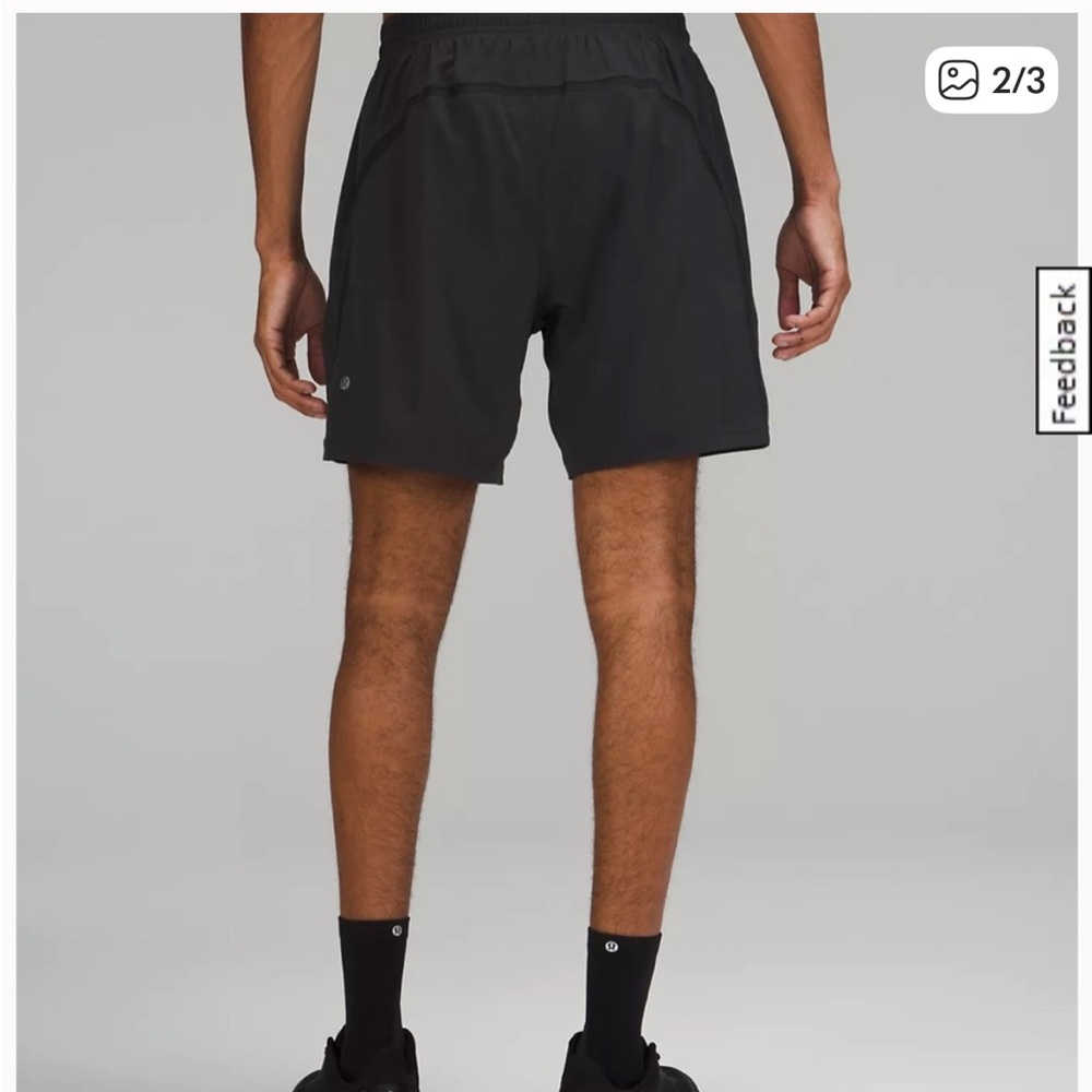 Pace breaker short 7” lined heather black Lined